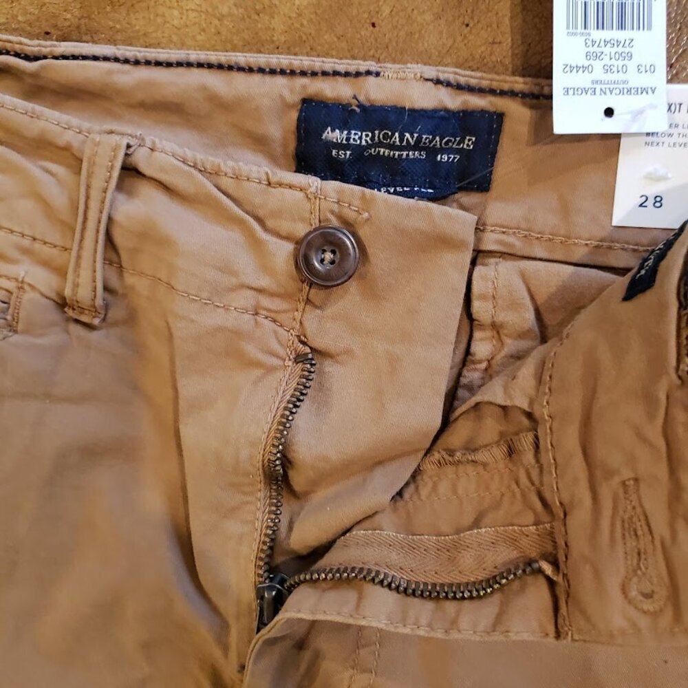 NWT American Eagle NE(X)T Level Flex Khaki Men's Shorts Size 28 - Picture 4 of 10